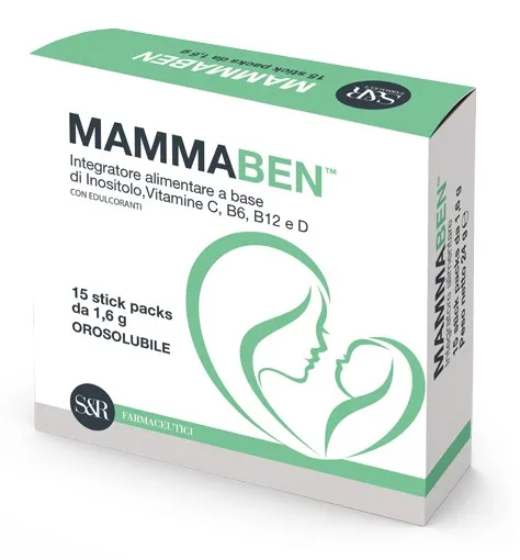 

MammaBen Wellbeing Добавка для молодых мам 15 стик-пакетов S&R Farmaceutici