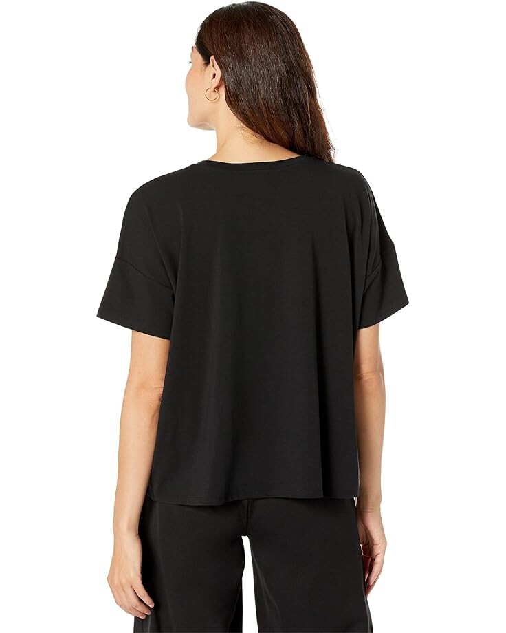 

Топ Eileen Fisher Bateau Neck Box Top, черный