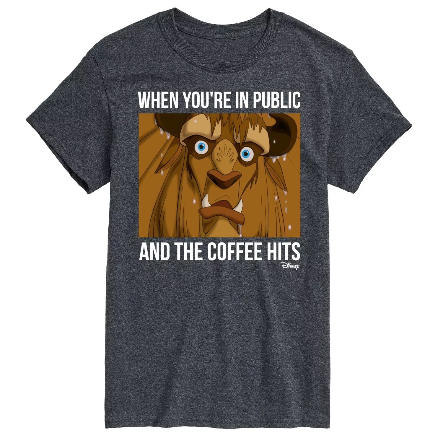 

Футболка Princess Big & Tall Beast When Coffee Hits с рисунком Disney