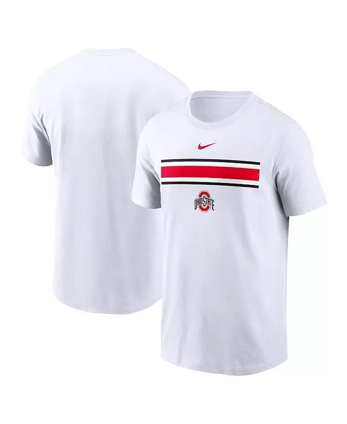 

Мужская белая футболка с узором Ohio State Buckeyes Campus Nike