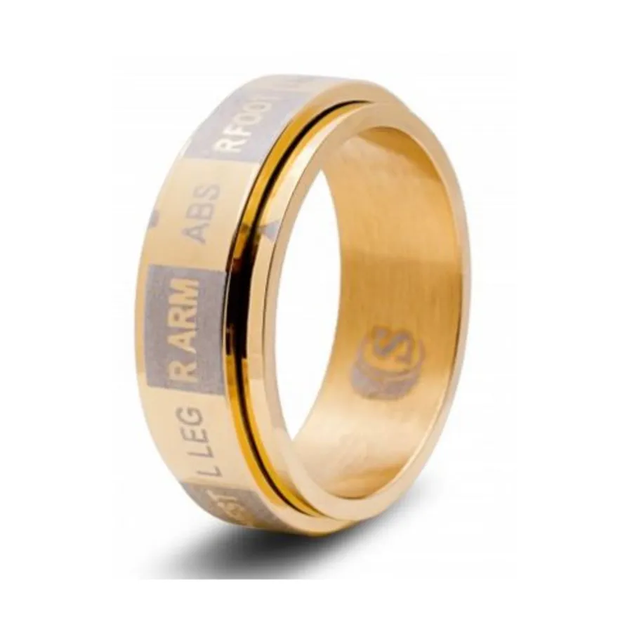 

Кольцо с кубиками — золото, размер 10 (место попадания), Dice Rings - Hit Location