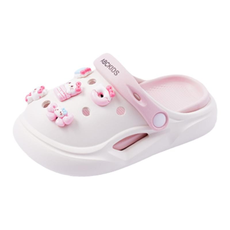 

Детские тапочки с противоскользящей подошвой для детей от 3 до 7 лет ABC KIDS, белый/розовый