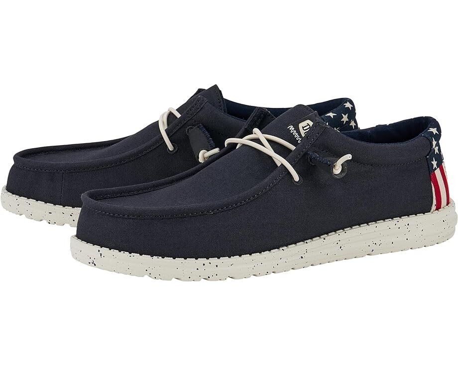 

Кроссовки Hey Dude Wally Americana Slip-On Casual Shoes, цвет Navy White, Белый, Кроссовки Hey Dude Wally Americana Slip-On Casual Shoes, цвет Navy White