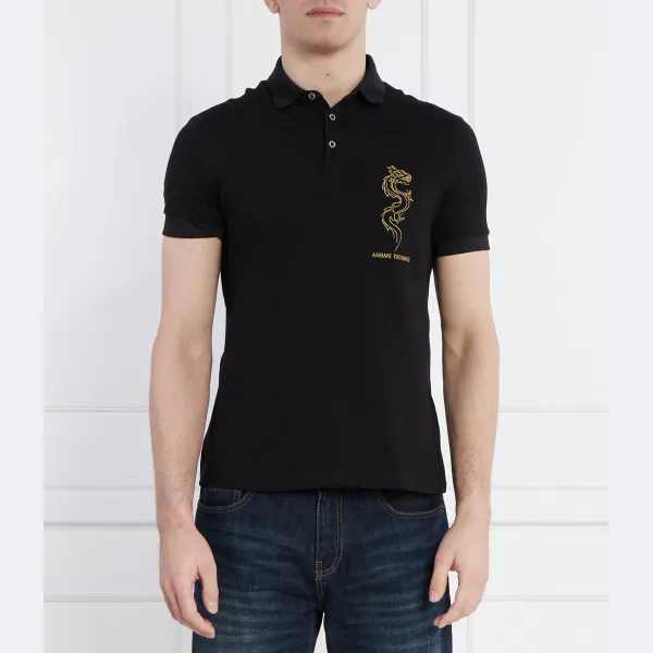 

Рубашка-Поло узкого кроя Armani Exchange, черный