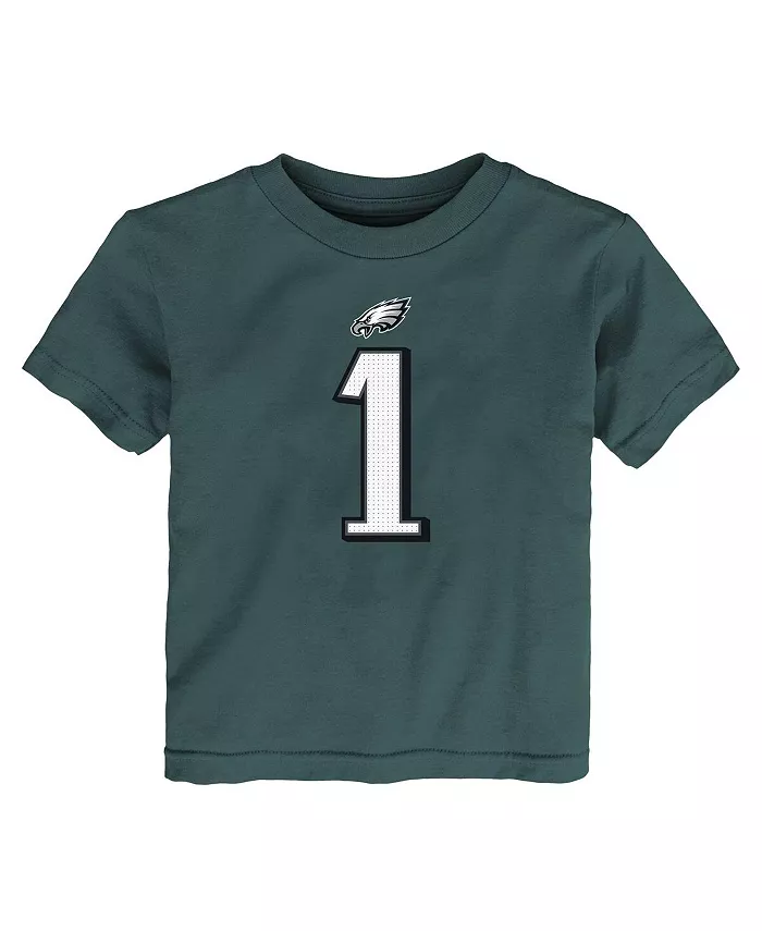 Футболка с именем и номером игрока команды «Philadelphia Eagles» от малыша Джалена Хёртса «Midnight Green» Nike — фото 2