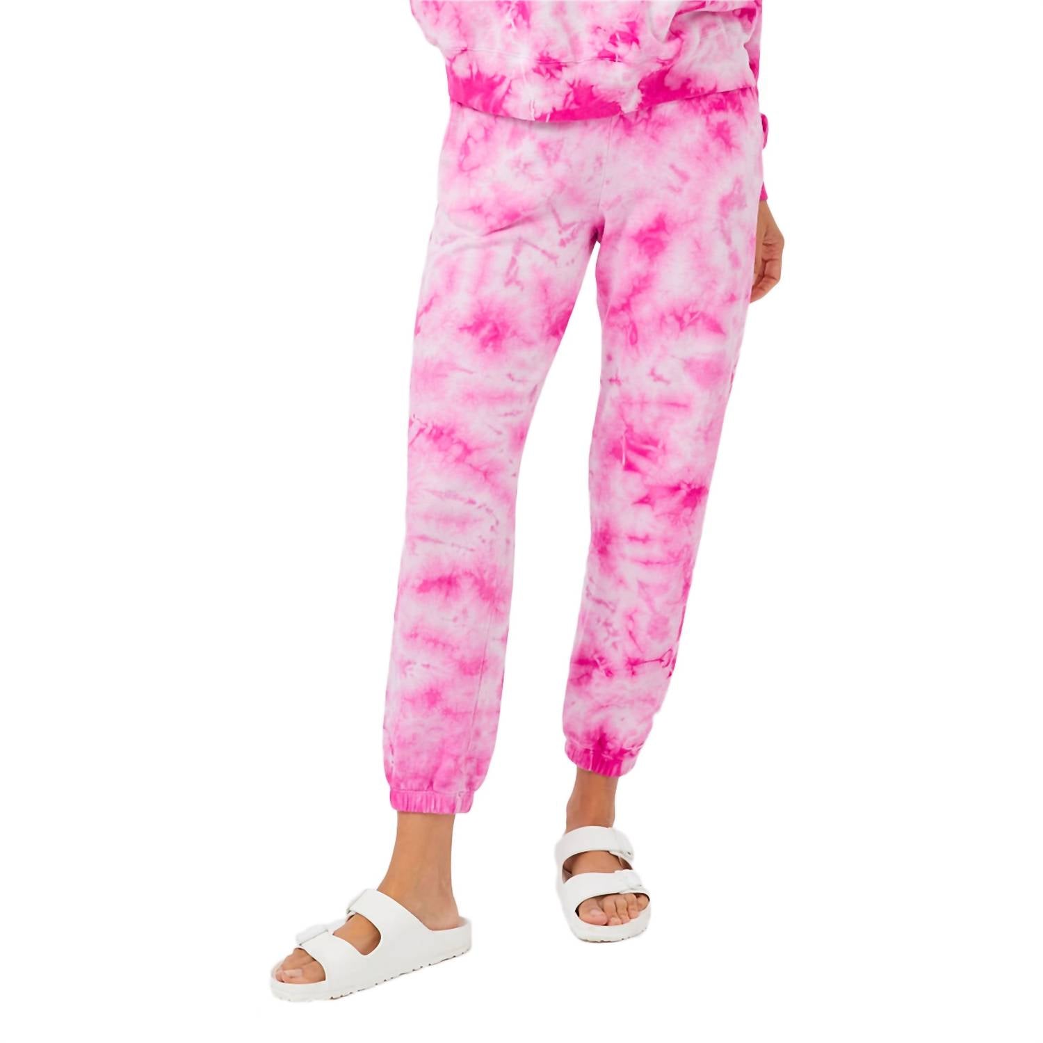 

Брюки женские Monrow, цвет fuchsia tie dye