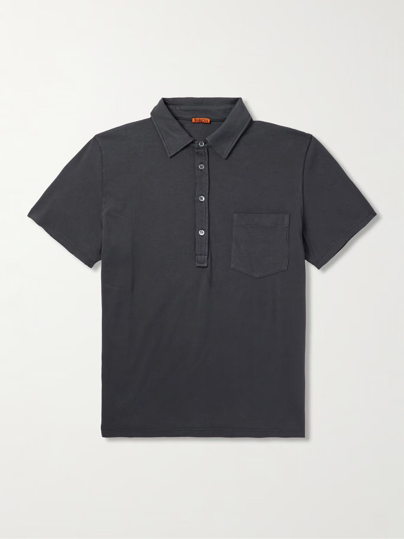 

Рубашка-поло Spilo Garment-Dyed из хлопкового джерси BARENA, серый