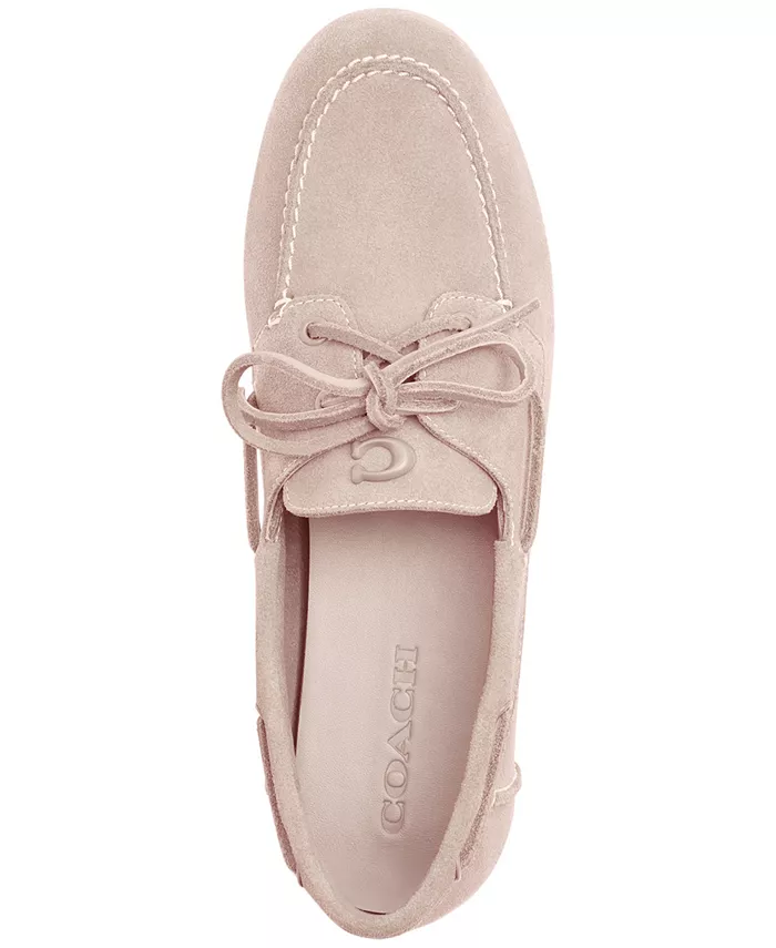 Женские балетки Sculpted C Boat Shoe COACH, розовый — фото 4