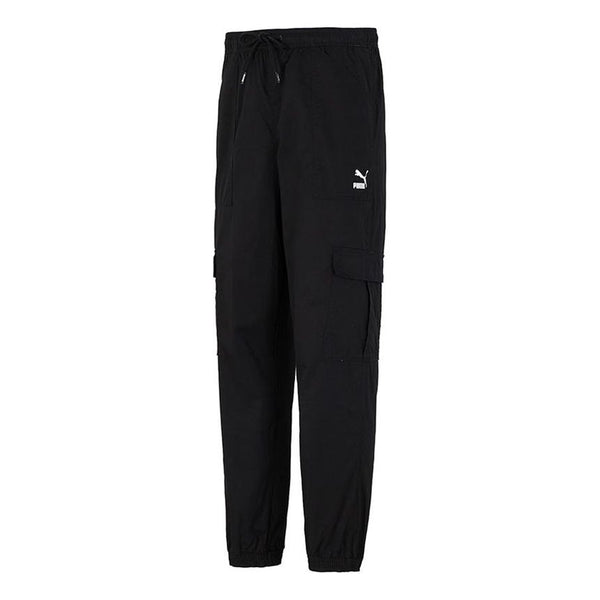 

Брюки woven cargo bundle feet casual long pants black Puma, черный