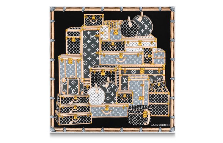 

LOUIS VUITTON Шёлковый платок, Black