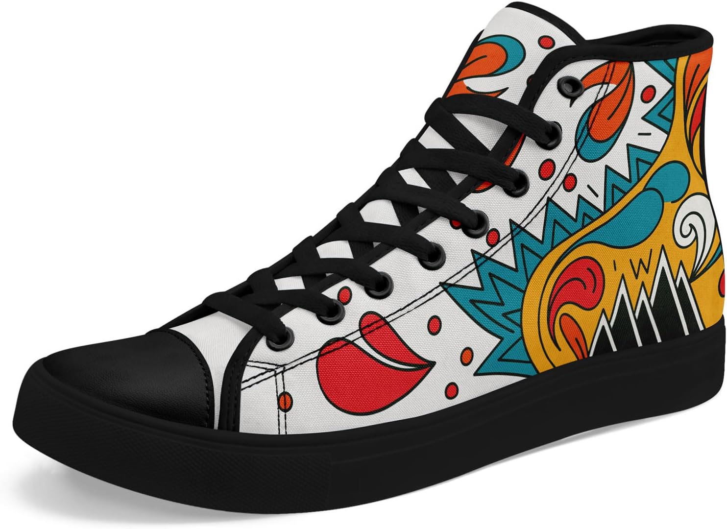 

Стильные высокие кеды из холщовой ткани AWSOLE для мужчин и женщин, модные художественные дизайны, различные яркие стили, плоские кроссовки для ходьбы, белый/черный/красный/синий/оранжевый