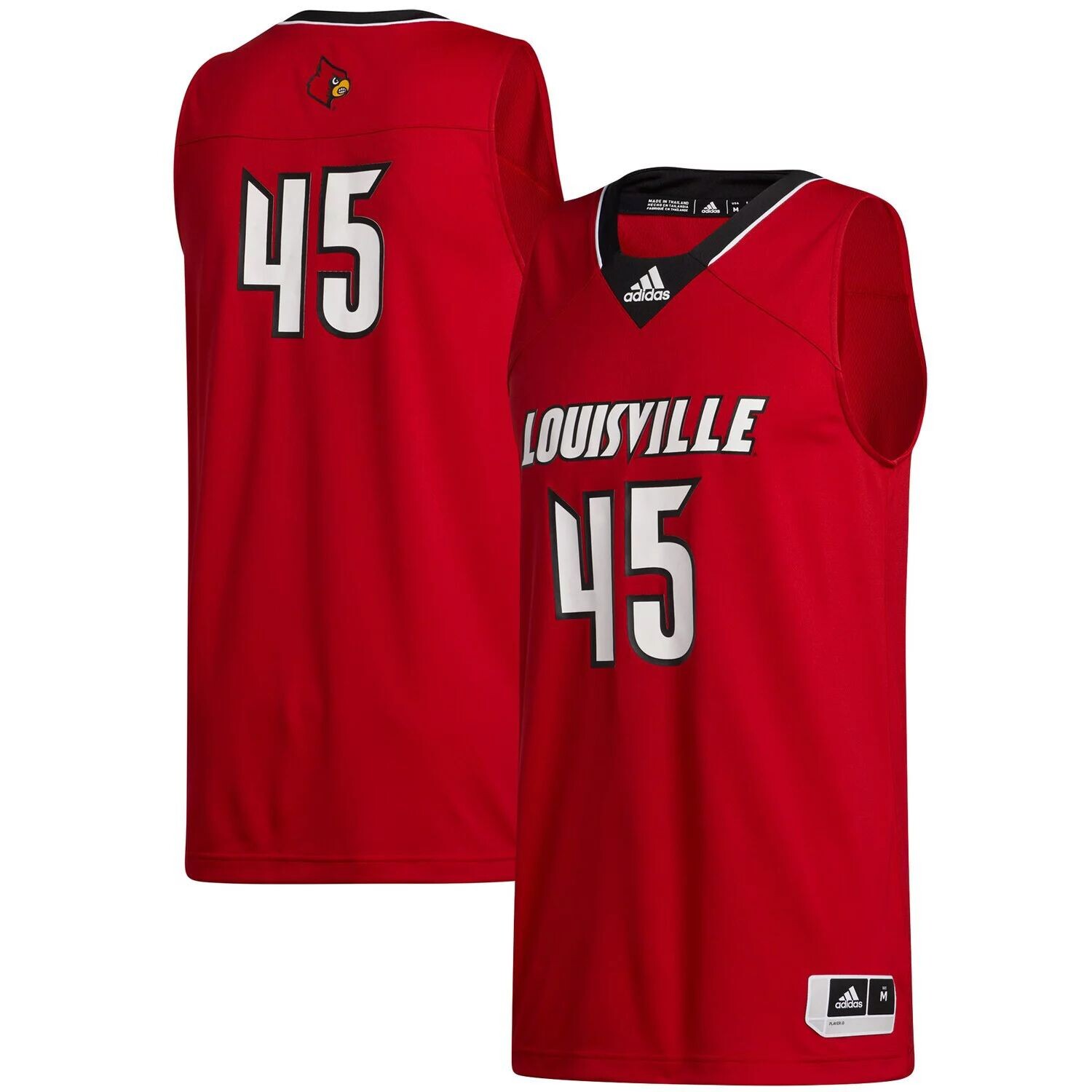 

Мужская футболка adidas #45 Red Louisville Cardinals Swingman