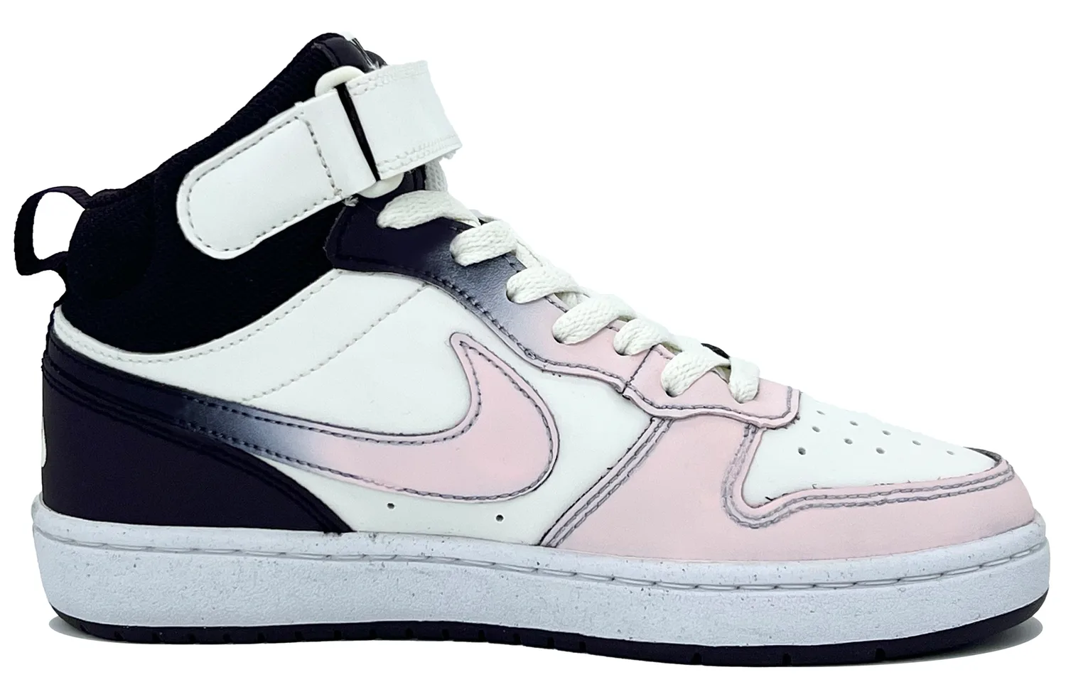 Nike Кроссовки Court Borough 2 Rose Nebula из кожи, устойчивые к истиранию, дышащие, с противоскользящей подошвой, средний верх — фото 4