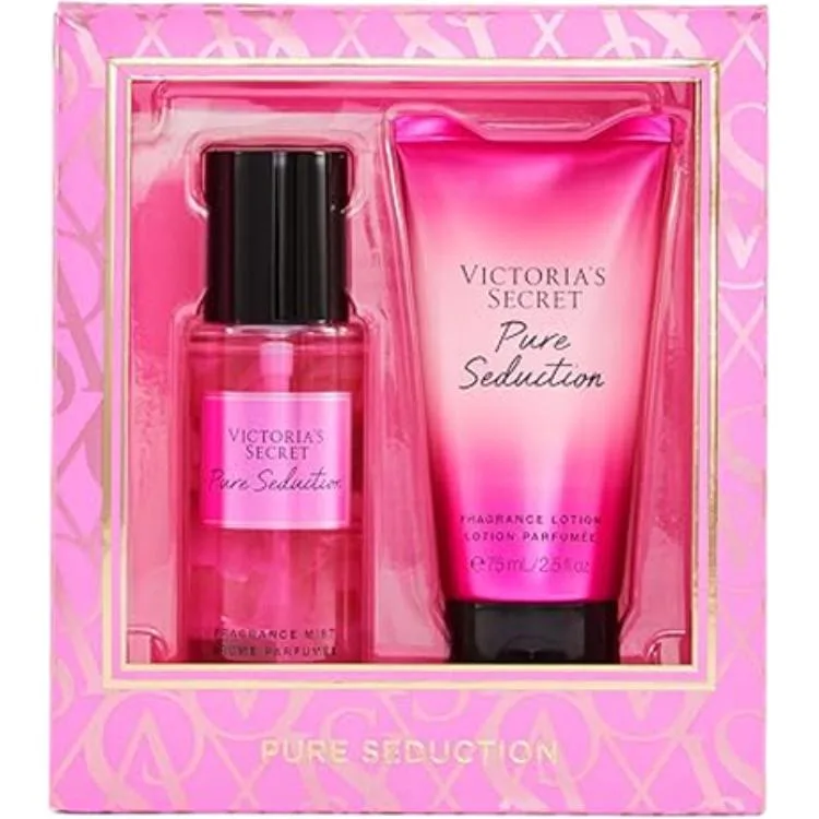 Victoria's Secret Набор лосьонов для ухода за кожей с успокаивающим ароматическим эффектом, лосьон для тела 75 мл + спрей 75 мл, [Pure Allure]Body Lotion 75ml+Spray 75ml