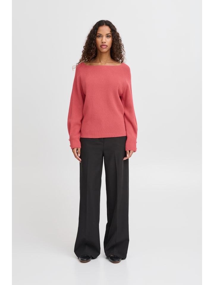 

ICHI Вязаный свитер IHBOSTON свободного кроя, цвет Holly Berry