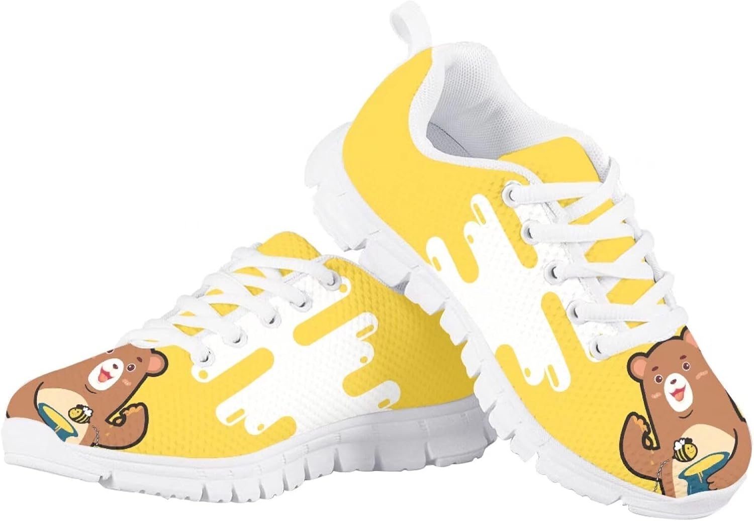 

Детские кроссовки для бега и прогулок, мультяшные, для мальчиков и девочек, теннисные кроссовки, спортивные, легкие, дышащие, из сетчатого материала, для малышей размер 11-13 / для больших детей размер 1-5 Quxjehoe, Honey Bear