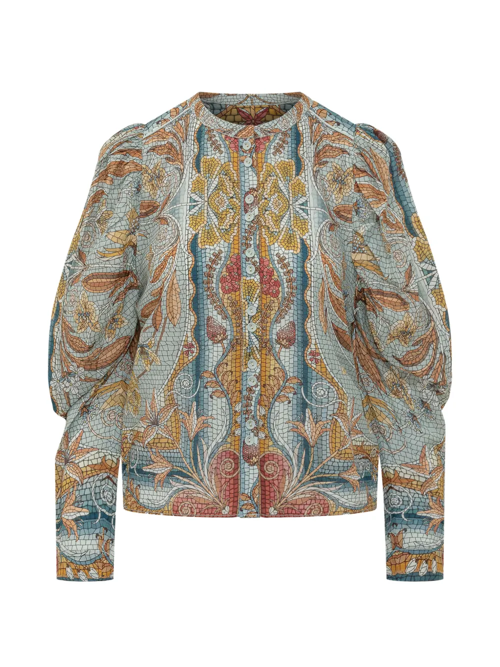 

Блузка "Мозаичный сад" Farm Rio, синий