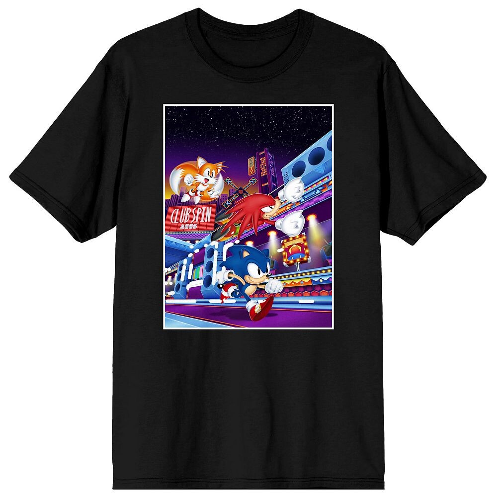 

Мужская футболка с персонажами Sonic Mania Licensed Character, черный