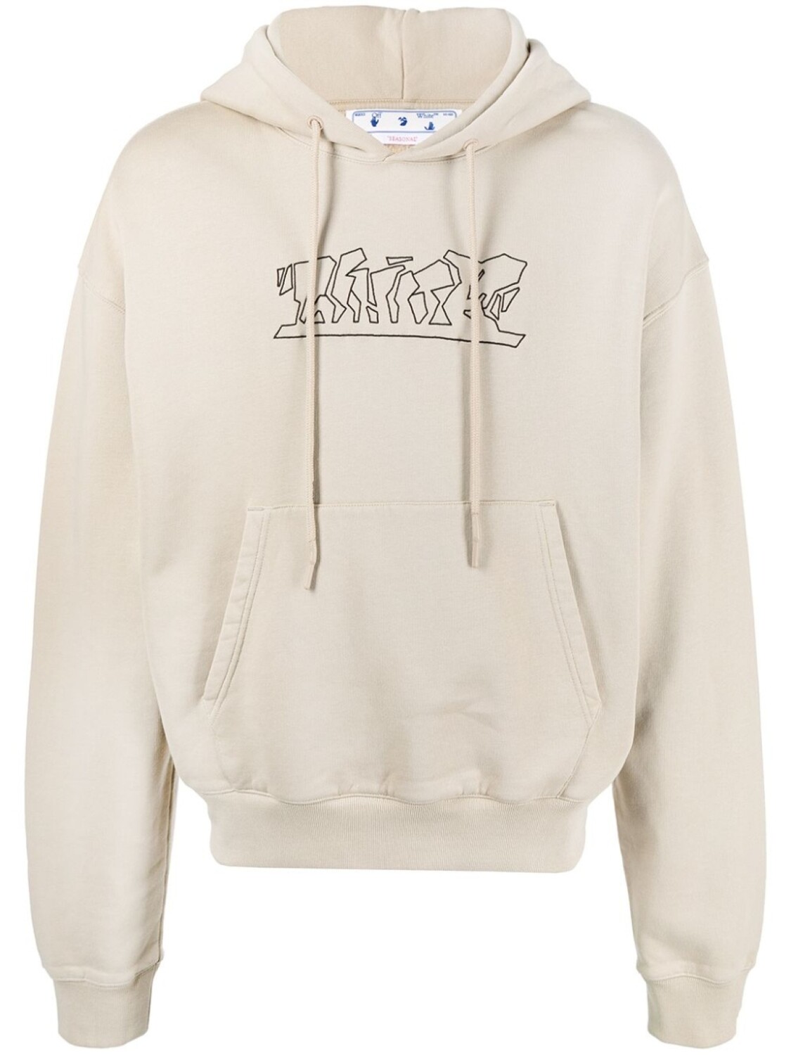 

Off-White худи с вышитым логотипом, коричневый