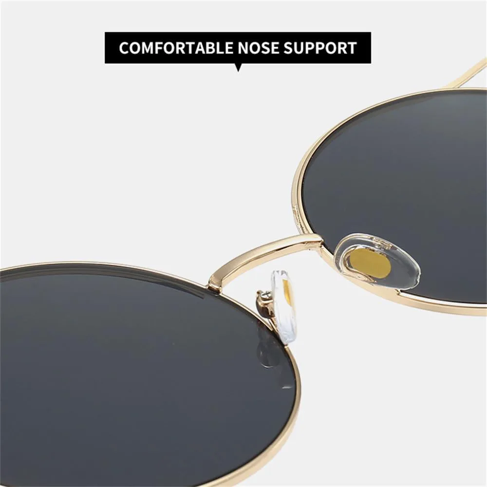 

Круглые солнцезащитные очки для женщин и мужчин, металлическая оправа, линзы из поликарбоната и смолы, стильный дизайн, защита от ультрафиолета UV400 VFDHN, C6