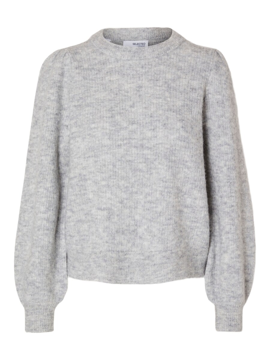 

Тонкий вязаный свитер SELECTED FEMME Sweater SLFLulu, пятнистый серый