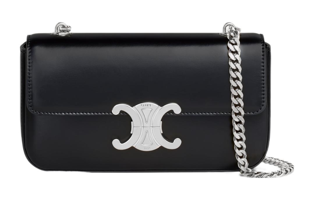 

Кожаная поясная сумка Claude Shiny Cow через плечо, женская черная CELINE, Set (Bag+Dust Bag)