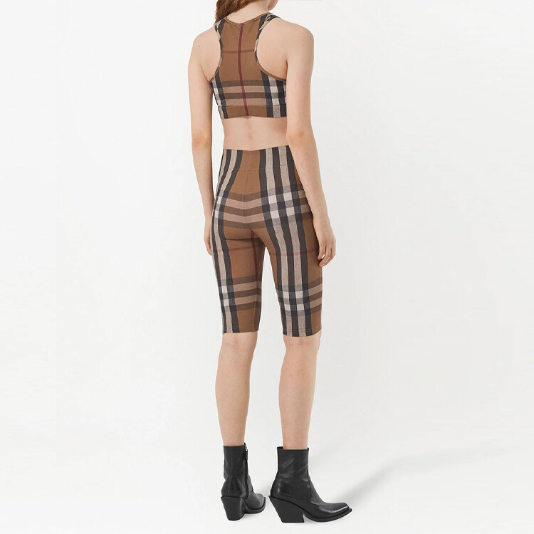 Шорты Burberry, женские, повседневные, коричневый — фото 4