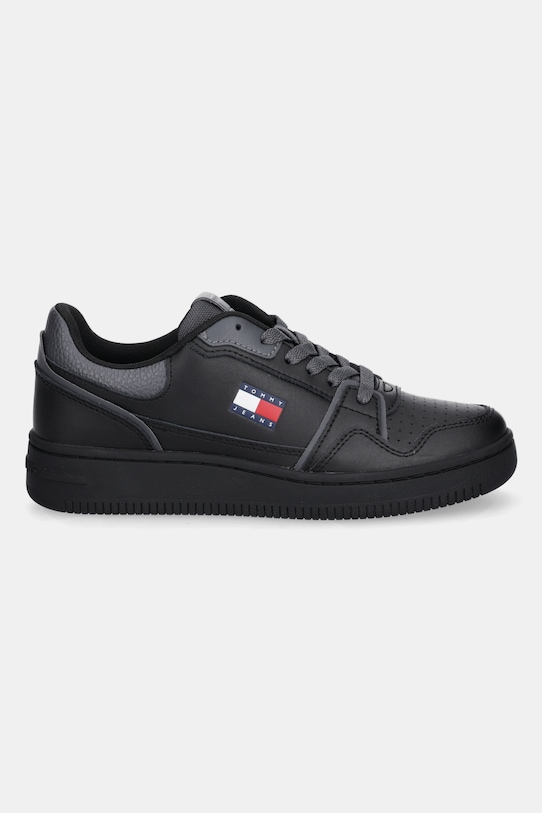 Кожаные кроссовки TJW Retro Basket Sneaker Tommy Jeans, черный — фото 2