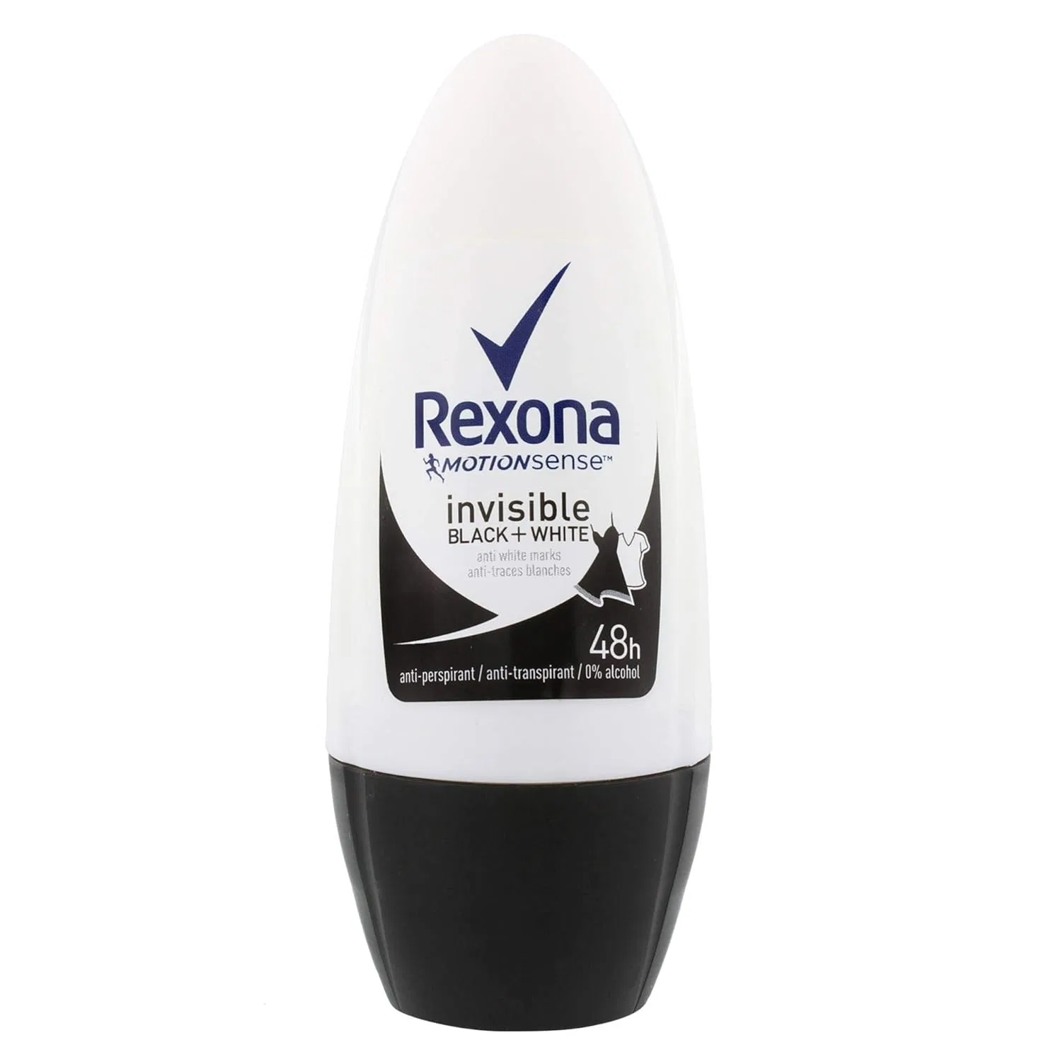 Шариковый дезодорант-антиперспирант «Invisible Black+White Fresh» от Rexona, 2 шт. по 50 мл Rexona — фото 3