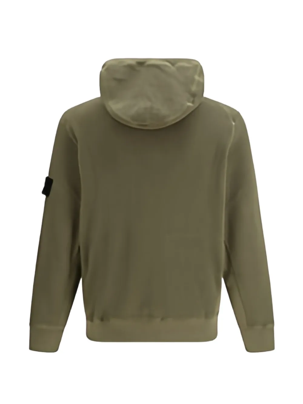 Толстовка на молнии с капюшоном из вафельной ткани Stone Island, зеленый — фото 3