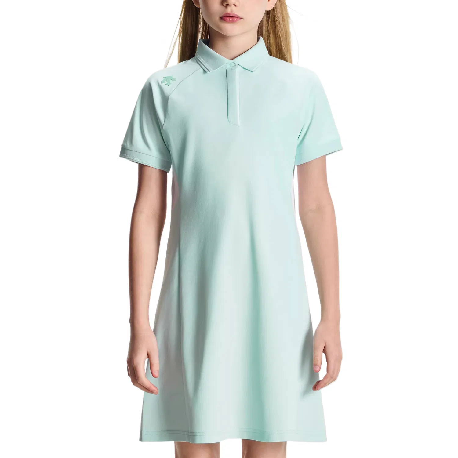 Платье детское с отложным воротником тонкое миди DESCENTE, Light Mint Color