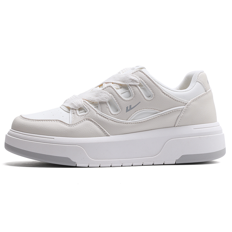 

Кроссовки для скейтбординга мужские низкие с амортизацией и износостойкостью WARRIOR, экрю