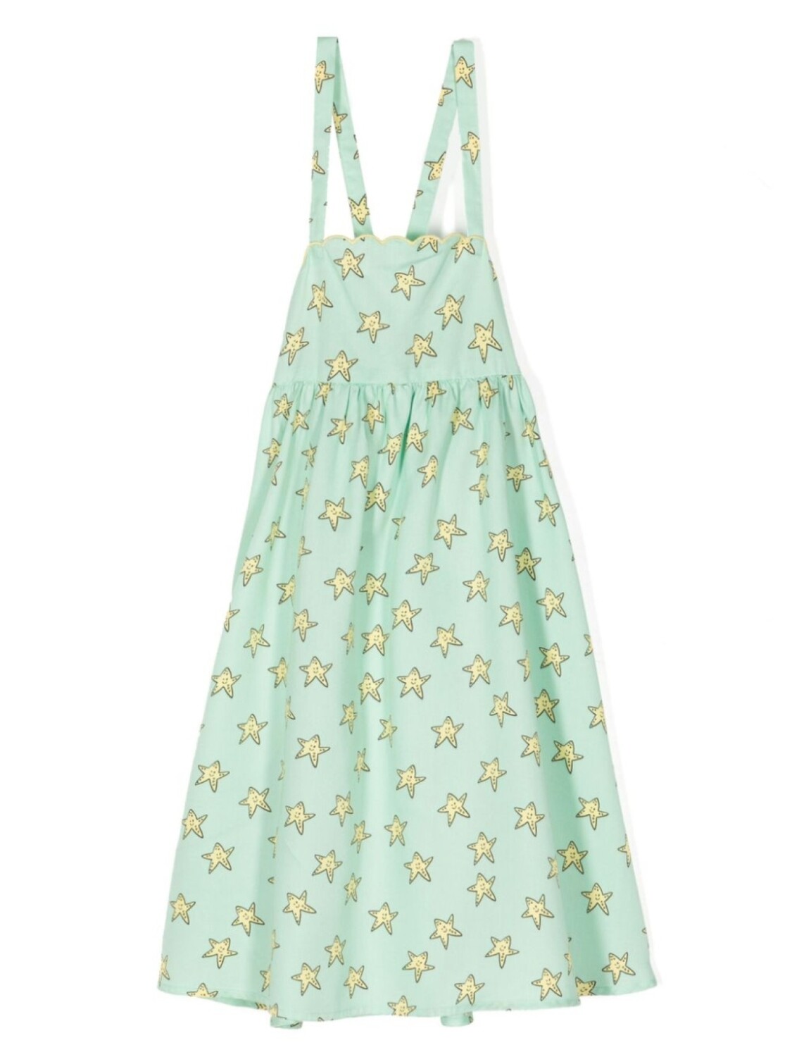 

Расклешенное платье с принтом Stella McCartney Kids, зеленый