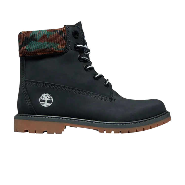 

Ботинки Timberland Wmns 6 Inch Heritage Waterproof Boot Black Camo Gum, черный
