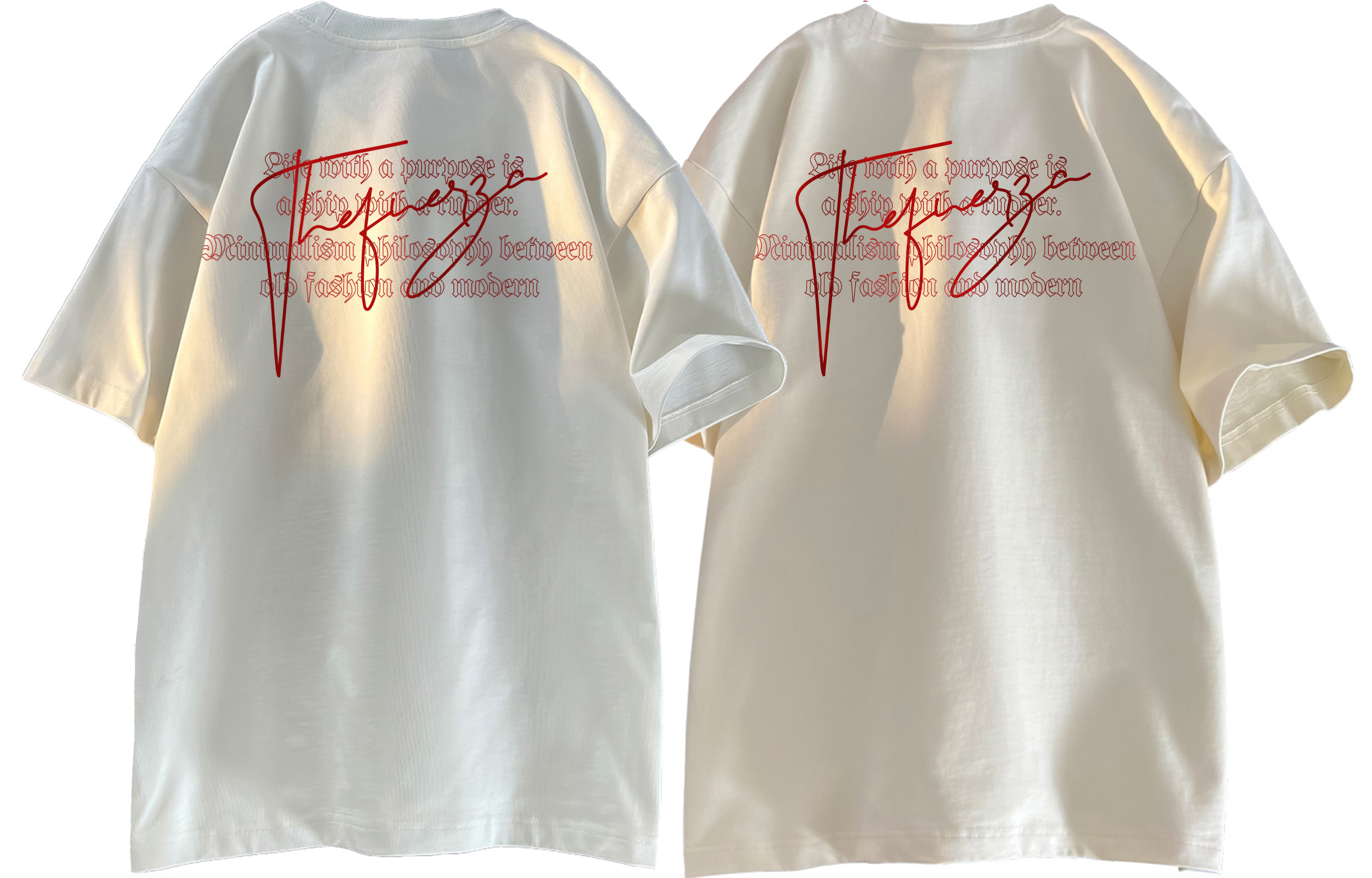 

Футболка унисекс FUERZA, 2 Pack (White+Rose Red)