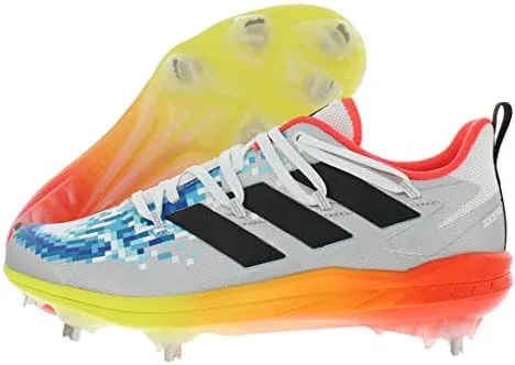 Бутсы Adidas Men's Adizero Afterburner 8, металлик/черный/красный/мультиколор — фото 2