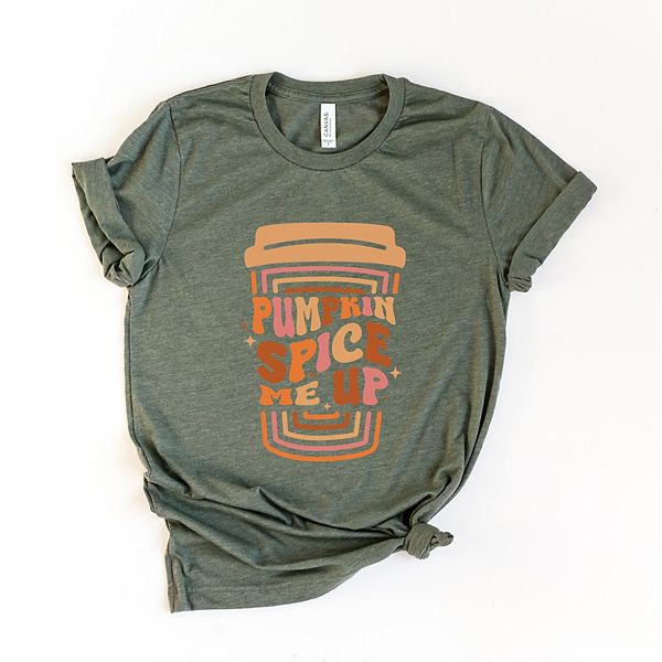 

Футболка с принтом Pumpkin spice me up cup Simply Sage Market, Army Green