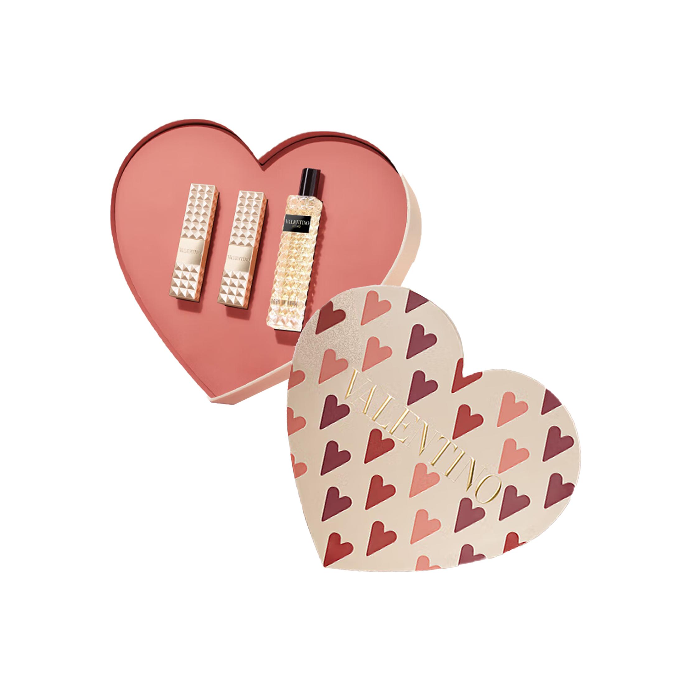 

Помада Heart's Desire Celebrity Box матовая, легко растушевывается, осветляет тон кожи #111A 2,3 г+#134R 2,3 г+15 мл Valentino