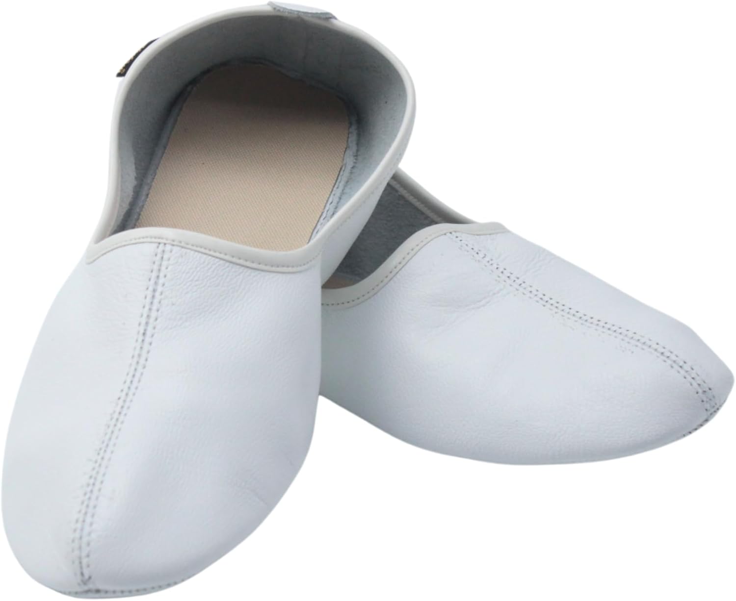 

Домашние кожаные тапочки Akdam Mens Indoor, традиционные бабуши, мокасины, белый