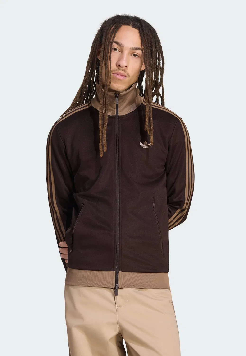 Толстовка на молнии Adidas Originals Classic, коричневый — фото 2