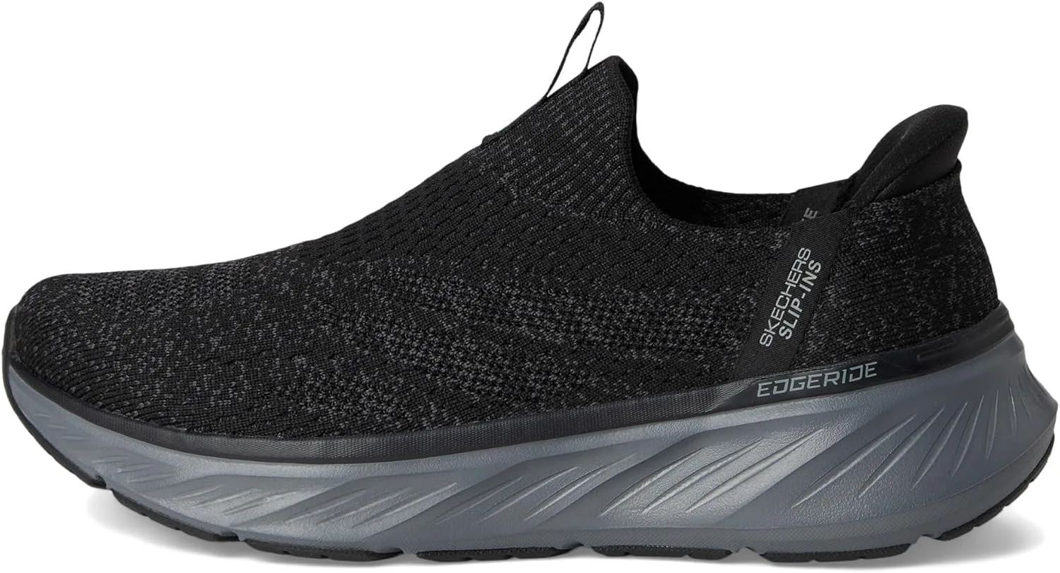 Мужские кроссовки Skechers Edgeride Commissioner Hands Free Slip-in, черный/темно-серый — фото 4