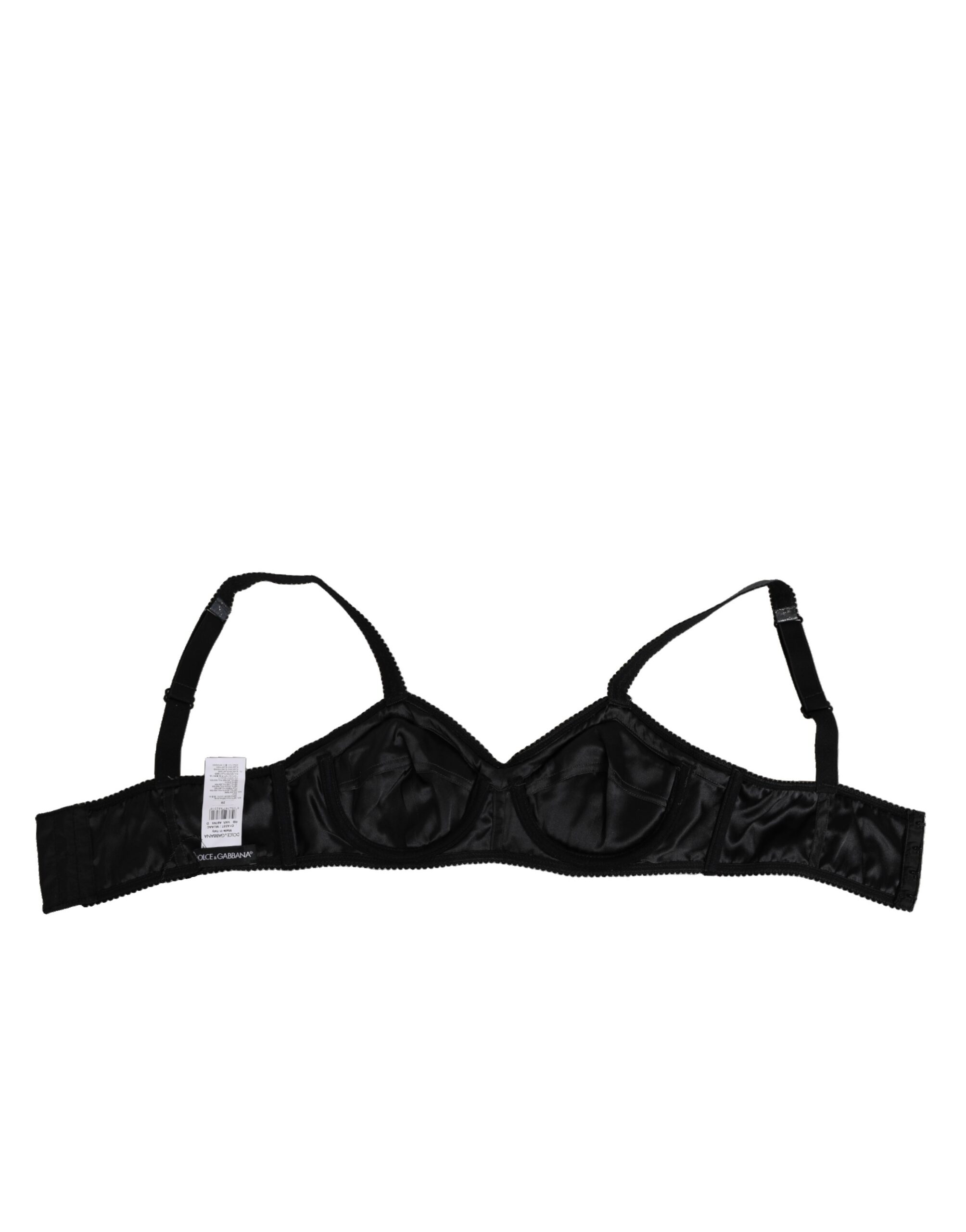 Нижнее белье Balconcino Bra из темно-серого шелка с эластичным лифом Dolce & Gabbana, темно-серый — фото 3