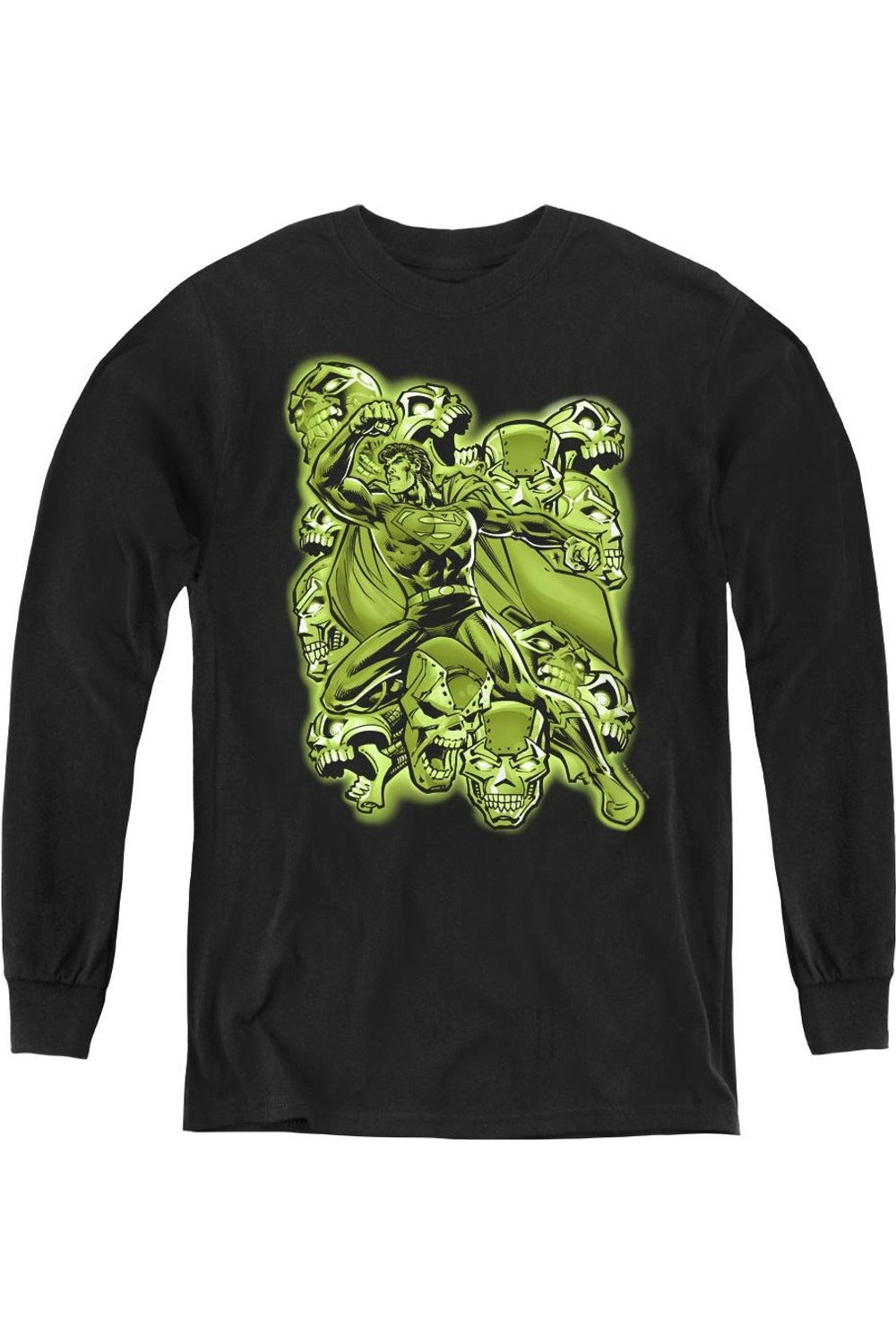 

Футболка с длинным рукавом для детей Superman Metallo Mayhem Gildan, черный