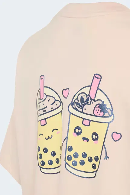 Футболка с принтом Bubble Tea Adidas Originals, розовый — фото 2