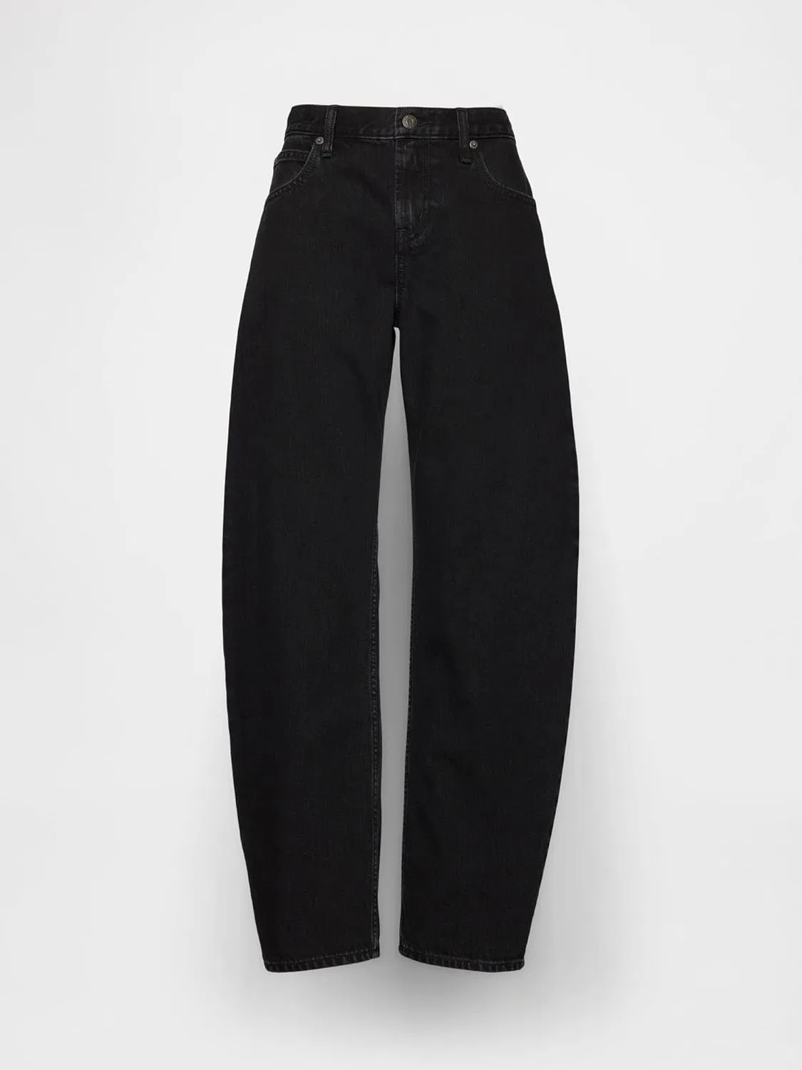 Джинсы GAP Low Rise Barrel, Black Wash — фото 2