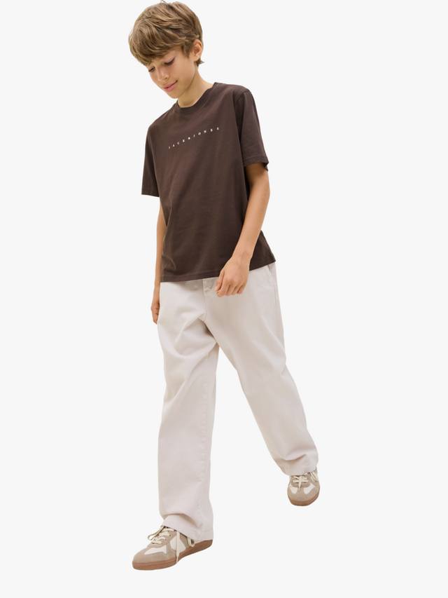 Детские прямые чинос из хлопкового микса Jack & Jones, Moonbeam — фото 3