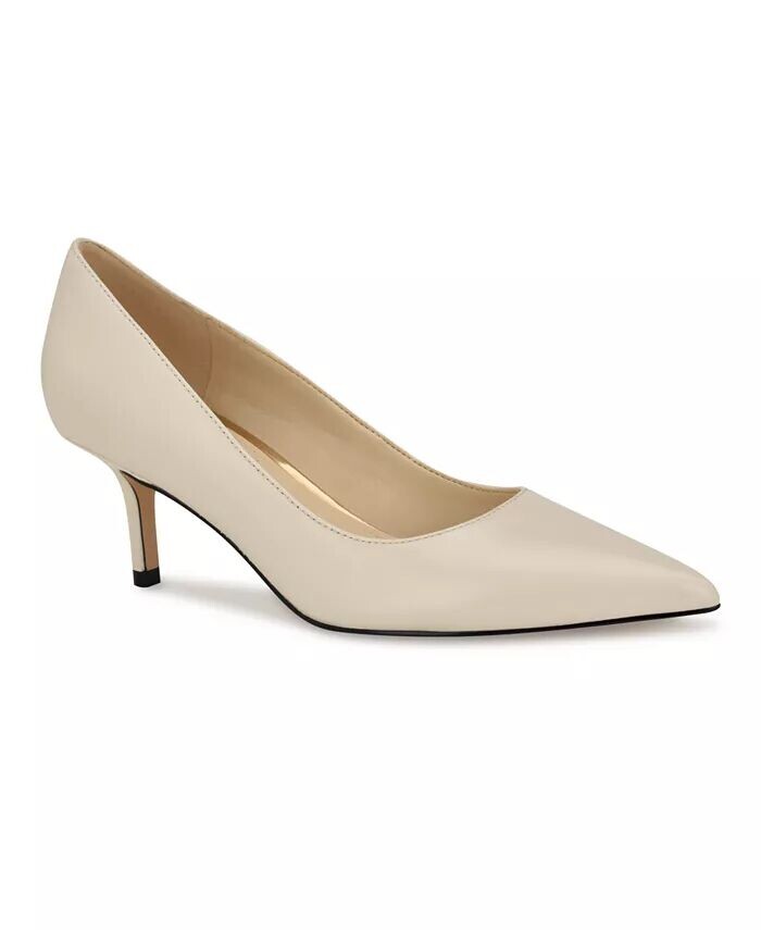 Женские туфли-лодочки Arlene на каблуке-китенке с острым носком Nine West, слоновая кость — фото 3