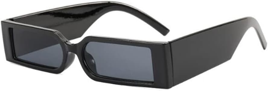 

Маленькие квадратные солнцезащитные очки с толстыми дужками в стиле «океан» для мужчин и женщин, стильные солнцезащитные очки в стиле хип-хоп с толстой дужкой и защитой от УФ-излучения UV400 Weloveushop, Gray