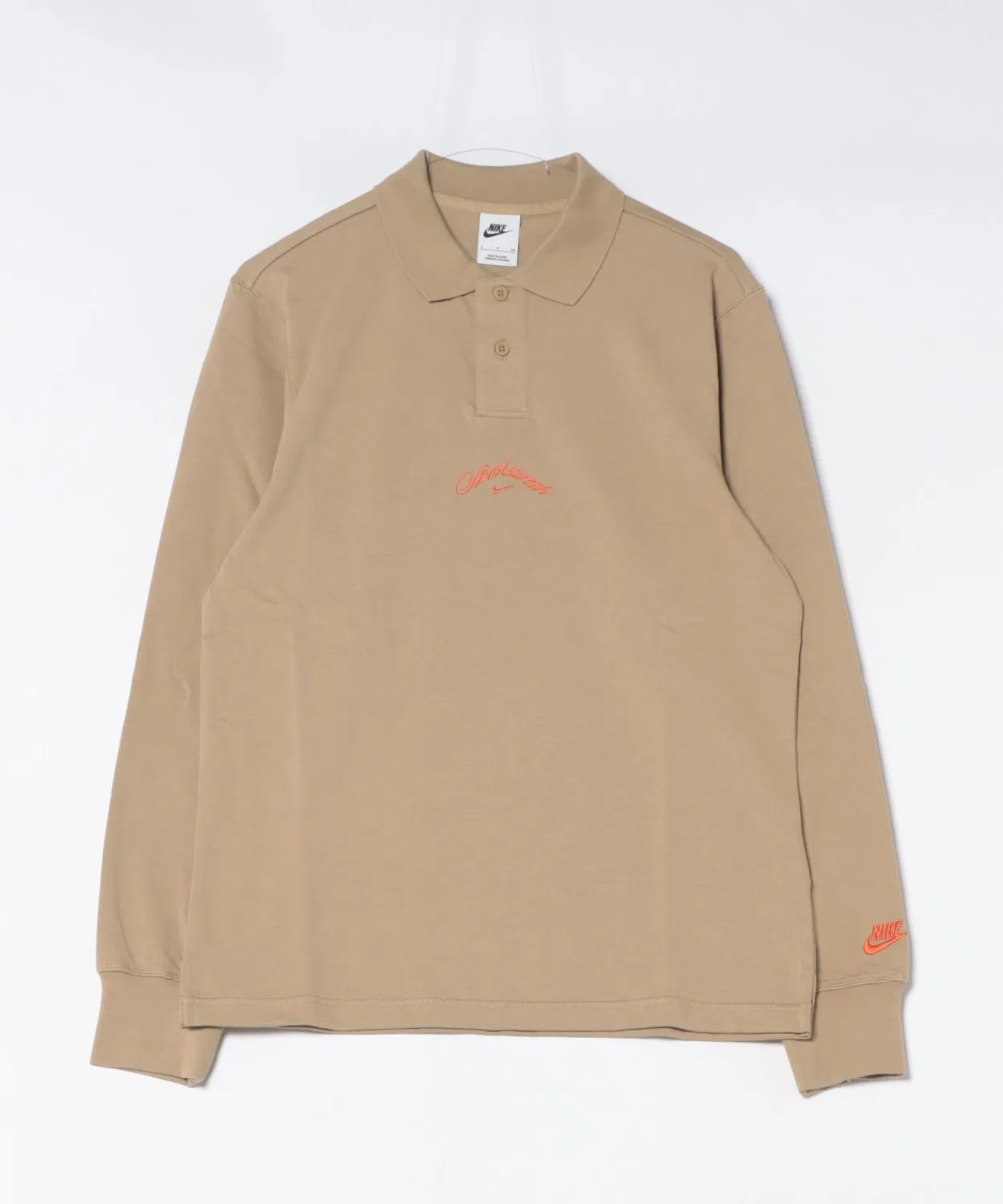 Поло Nike Club LS Golf, хлопок, бежевый