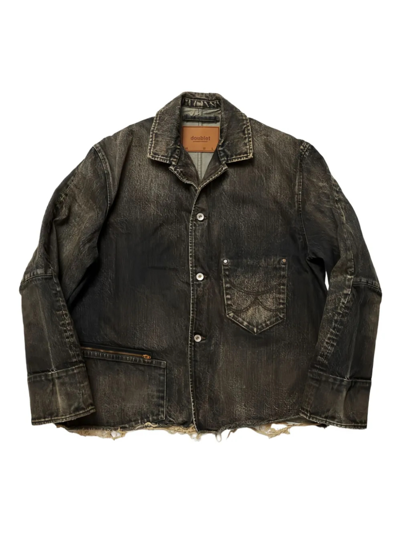 

Куртка из потертого денима Doublet, черный